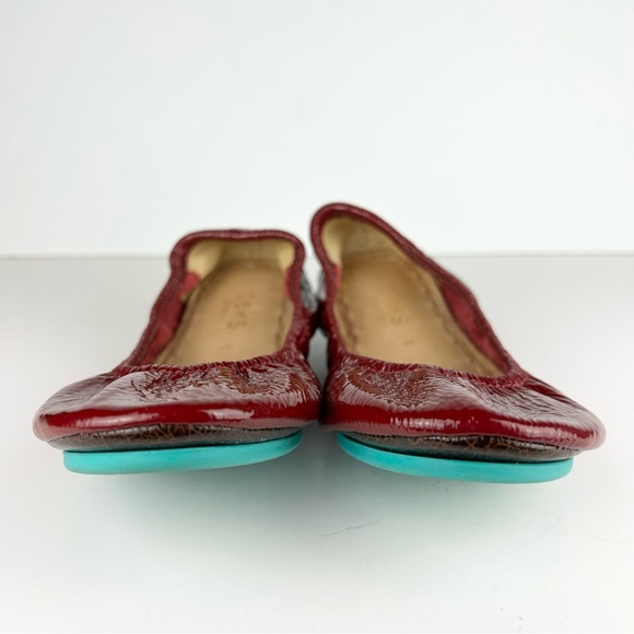 Tieks Ruby Red Patent Leather Packable Ballet Flats Size 6 - Picture 4 of 12